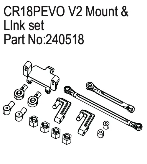 Hobby Plus Mount & Link Set for EVO V2 (HBP240518)