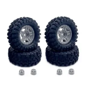 Hobby Plus 1.2inch Mudder Tire Set (60mm), Grey (4) (HBP240525)