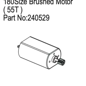 Hobby Plus 180 Size Brushed Motor, 55T (HBP240529)