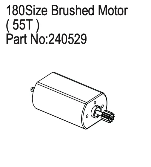 Hobby Plus 180 Size Brushed Motor, 55T (HBP240529)