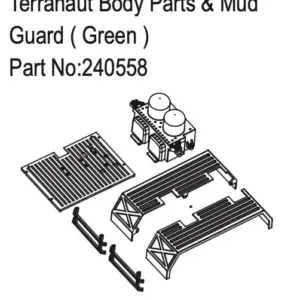 Hobby Plus Terranaut Body Parts & Mud Guard ( Green ) (HBP240558)