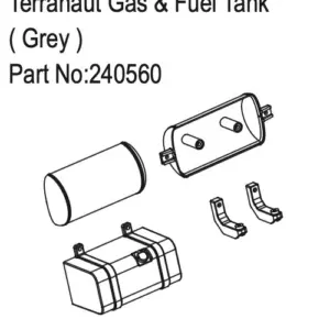 Hobby Plus Terranaut Gas & Fuel Tank ( Grey ) (HBP240560)