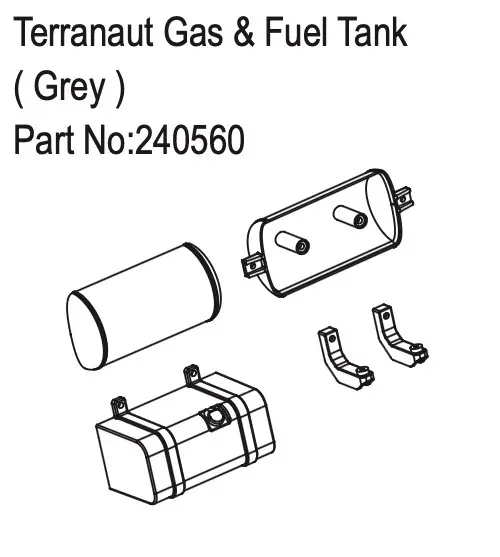Hobby Plus Terranaut Gas & Fuel Tank ( Grey ) (HBP240560)