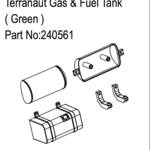 Hobby Plus Terranaut Gas & Fuel Tank ( Green ) (HBP240561)