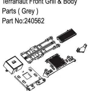 Hobby Plus Terranaut Front Grill & Body Parts ( Grey ) (HBP240562)