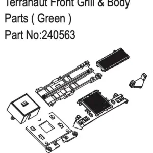 Hobby Plus Terranaut Front Grill & Body Parts ( Green ) (HBP240563)