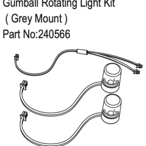 Hobby Plus Gumball Rotating Light Kit ( Grey Mount ) (HBP240566)
