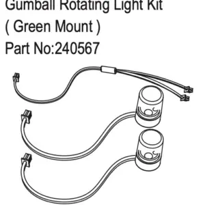 Hobby Plus Gumball Rotating Light Kit ( Green Mount ) (HBP240567)