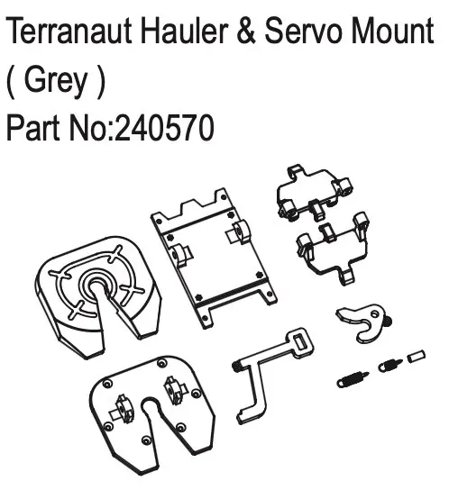 Hobby Plus Terranaut Hauler & Servo Mount ( Grey ) (HBP240570)