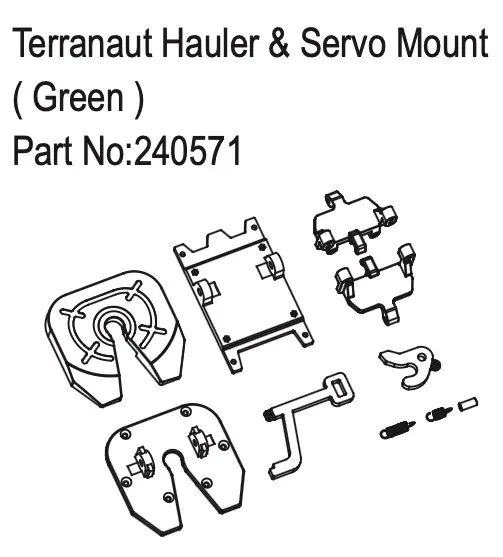 Hobby Plus Terranaut Hauler & Servo Mount ( Green ) (HBP240571)