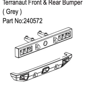 Hobby Plus Terranaut Front & Rear Bumper ( Grey ) (HBP240572)