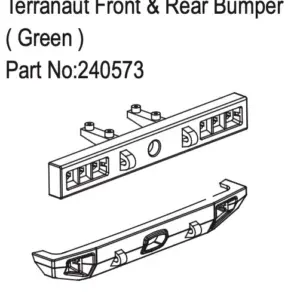 Hobby Plus Terranaut Front & Rear Bumper ( Green ) (HBP240573)
