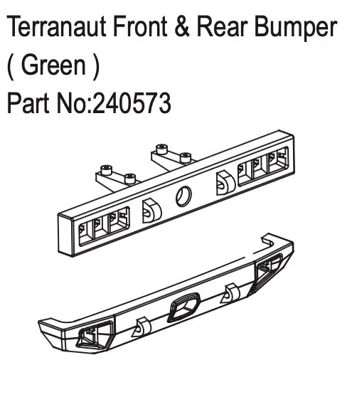 Hobby Plus Terranaut Front & Rear Bumper ( Green ) (HBP240573)