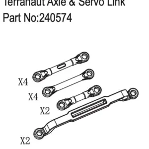 Hobby Plus Terranaut Axle & Servo Link (HBP240574)
