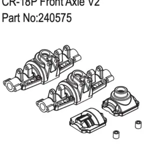 Hobby Plus CR-18P Front Axle V2 (HBP240575)