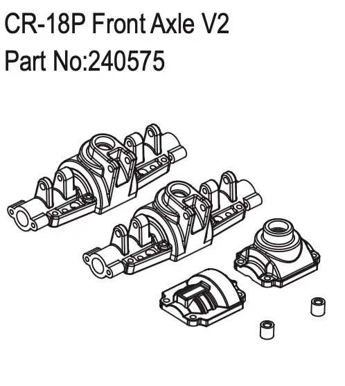 Hobby Plus CR-18P Front Axle V2 (HBP240575)