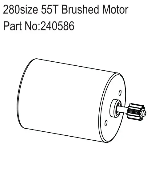 Hobby Plus 280size 55T Brushed Motor (HBP240586)