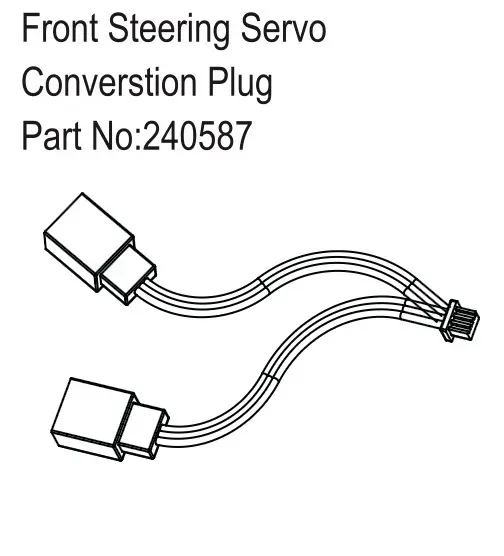 Hobby Plus Front Steering Servo Converstion Plug (HBP240587)