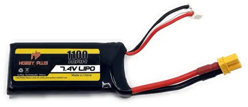 Hobby Plus 7.4v 1100MAH Lipo Battery (HBP240590)