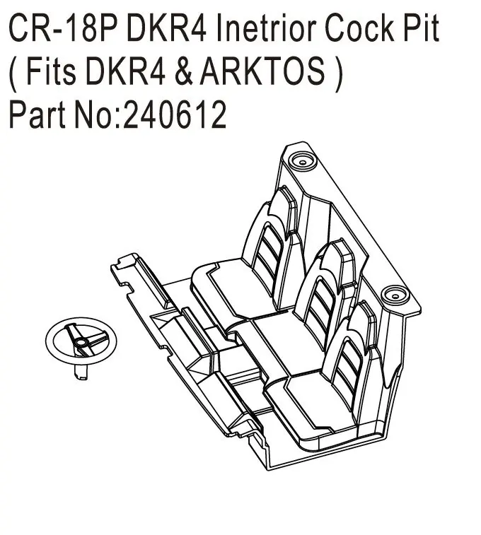 Hobby Plus CR18P DKR4 Inetrior Cock Pit, for DKR4 & Arktos (HBP240612)