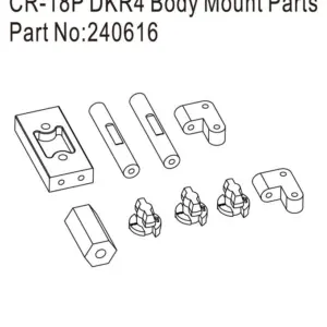 Hobby Plus CR18P DKR4 Body Mount Parts (HBP240616)