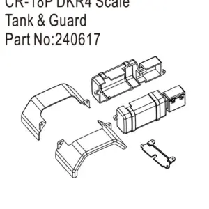 Hobby Plus CR18P DKR4 Scale Tank & Guard (HBP240617)