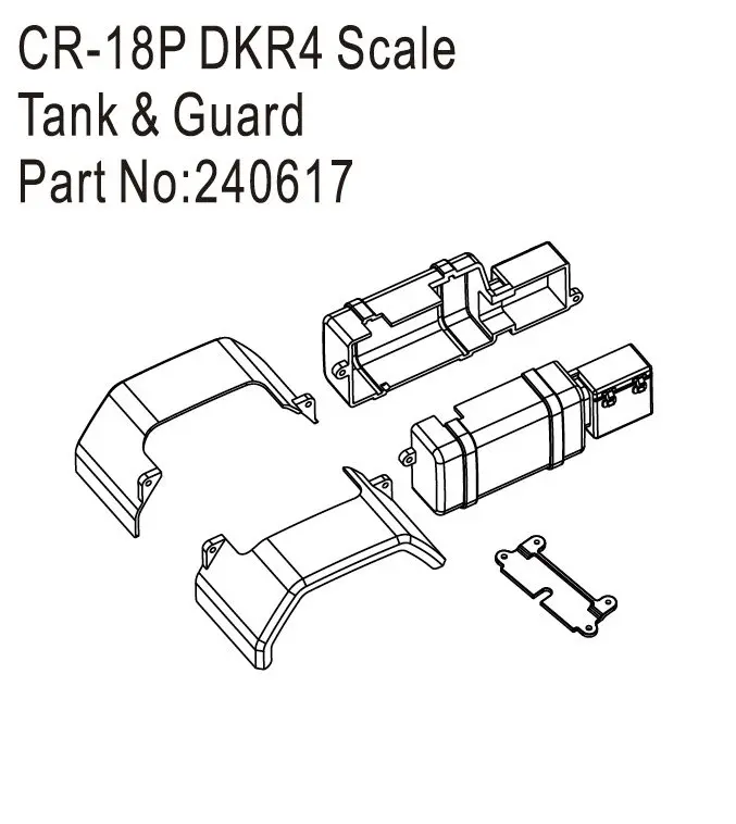 Hobby Plus CR18P DKR4 Scale Tank & Guard (HBP240617)