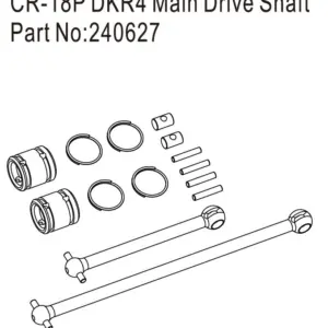 Hobby Plus CR18P DKR4 Main Driveshaft (HBP240627)