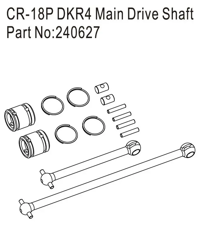 Hobby Plus CR18P DKR4 Main Driveshaft (HBP240627)