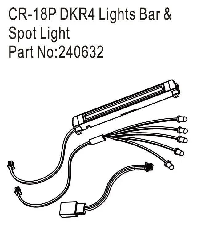 Hobby Plus CR18P DKR4 Lights Bar & Spot Light (HBP240632)