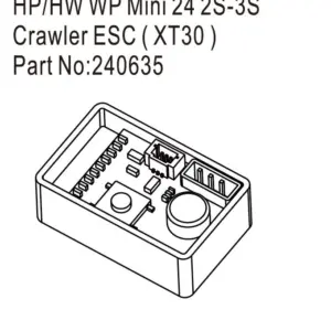 Hobby Plus HP/HW WP Mini 24 2S-3S Crawler ESC, XT30 Plug (HBP240635)