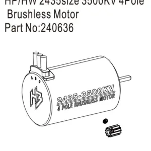 Hobby Plus HP/HW 2435size 3500KV 4-Pole Brushless Motor (HBP240636)