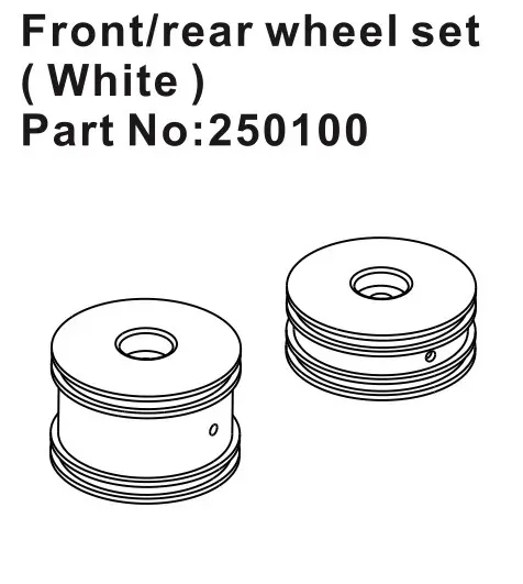 Hobby Plus Front/Rear Wheel Set Speck-B (C1) (HBP250100)