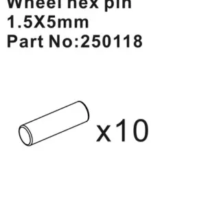 Hobby Plus Wheel Hex Pins 1.5*5mm (10) (HBP250118)