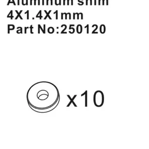 Hobby Plus Aluminum Shims 4*1.4*1mm (10) (HBP250120)