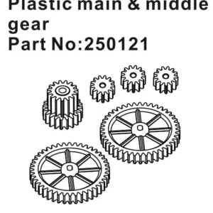 Hobby Plus Plastic Main & Middle Gears (HBP250121)
