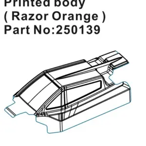 Hobby Plus Speck-B Printed Lexan Body - razor orange (HBP250139)