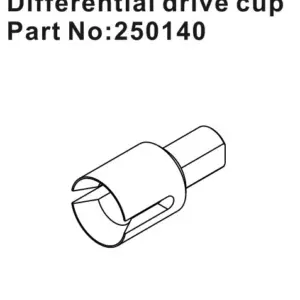 Hobby Plus Differential Drive Cups (2) (HBP250140)