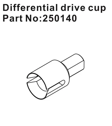 Hobby Plus Differential Drive Cups (2) (HBP250140)