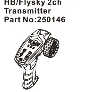 Hobby Plus HB/Flysky 2ch Transmitter (HBP250146)