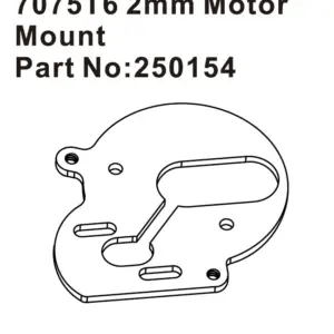 Hobby Plus 7075T6 2mm Motor Mount (HBP250154)