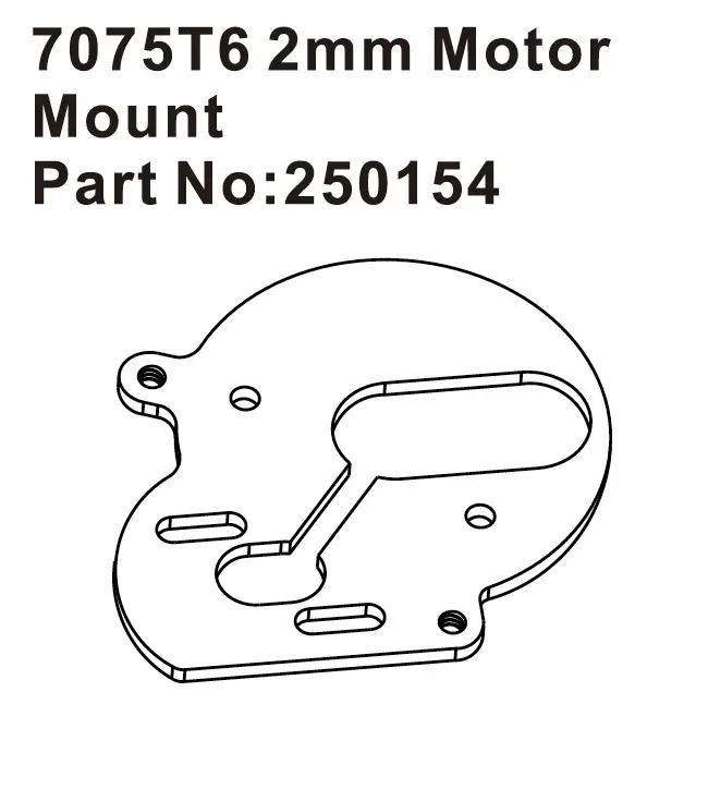 Hobby Plus 7075T6 2mm Motor Mount (HBP250154)