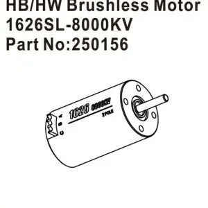 Hobby Plus HB/HW Brushless Motor 1626SL-8000KV (HBP250156)
