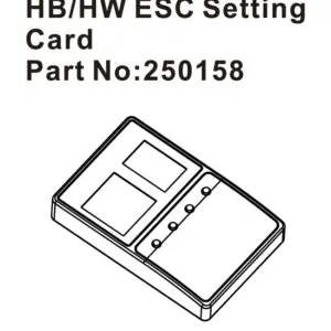 Hobby Plus HB/HW ESC Setting Card (HBP250158)