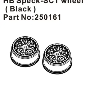 Hobby Plus HB Speck-SCT wheel ( Black ) (HBP250161)