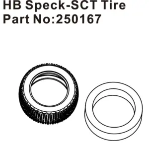 Hobby Plus HB Speck-SCT Tire (HBP250167)