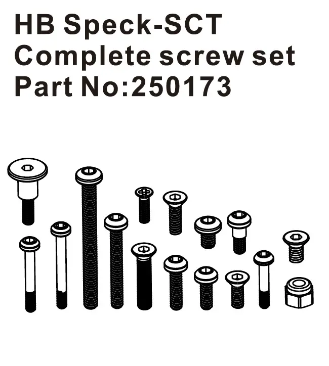 Hobby Plus HB Speck-SCT Complete SCT Srew set (HBP250173)