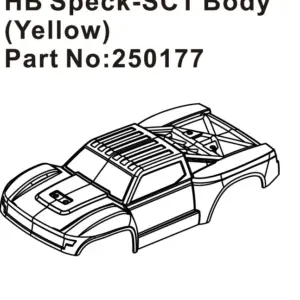 Hobby Plus HB Speck-SCT Body ( Yellow ) (HBP250177)