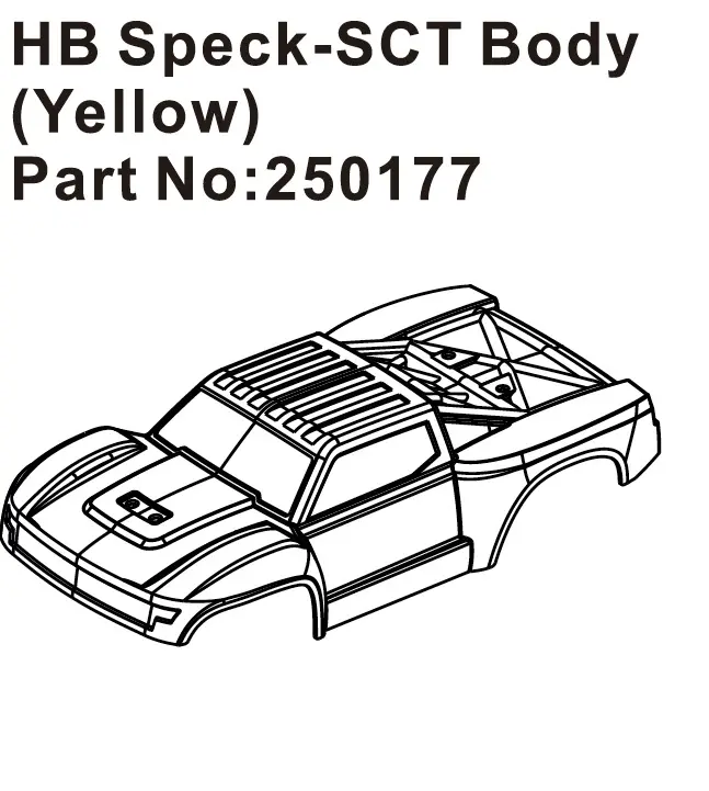 Hobby Plus HB Speck-SCT Body ( Yellow ) (HBP250177)