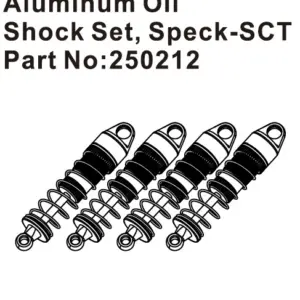 Hobby Plus Aluminum Oil Shock Set, Speck-SCT (HBP250212)